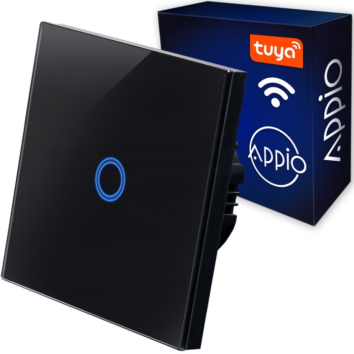 DOTYKOWY WŁĄCZNIK WYŁĄCZNIK ŚWIATŁA SZKLANY POJEDYNCZY LED WiFi Tuya SMART