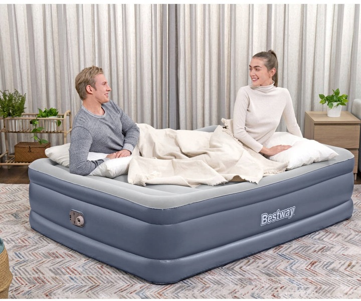 Materac Dmuchany DWUOSOBOWY ŁÓŻKO z POMPKĄ el. 203x152x51cm BESTWAY