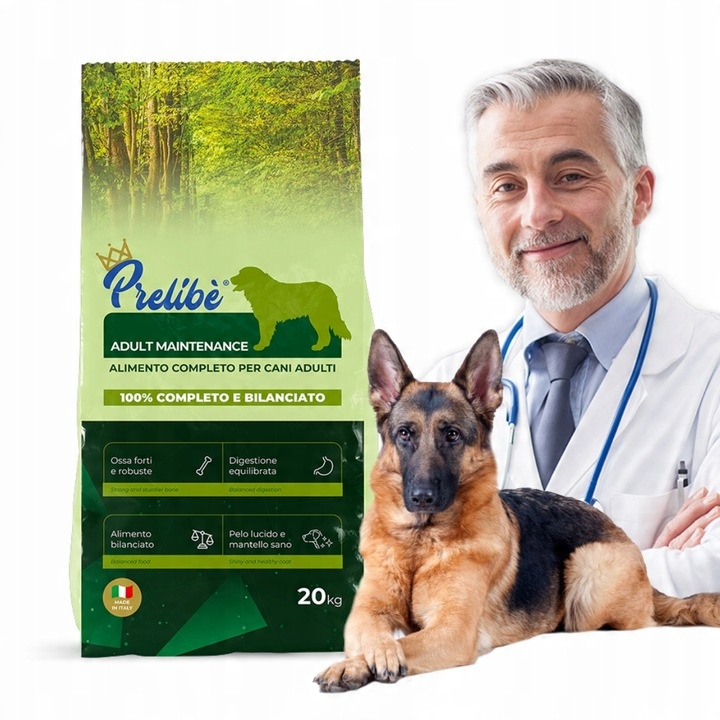 PRELIBE MAINTENANCE 20KG KARMA DLA OWCZAREK LAMBRADOR HUSKY BEAGLE AMSTAFF