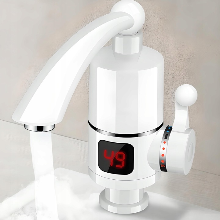 PODGRZEWACZ DO WODY ELEKTRYCZNY PRZEPŁYWOWY STOPNI WYŚWIETLACZ LCD 3000W