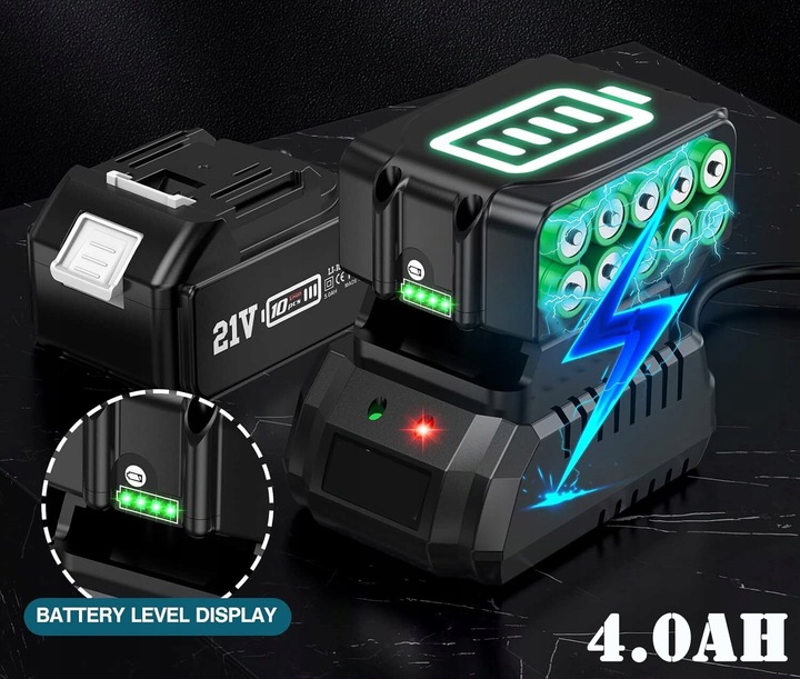 Klucz Udarowy Akumulatorowy do KÓŁ 21V 1/2'' AKU 4.0Ah