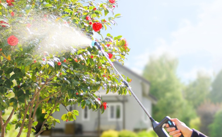 OPRYSKIWACZ CIŚNIENIOWY AKUMULATOROWY ELEKTRYCZNY RĘCZNY OGRODOWY 5L 3DYSZE