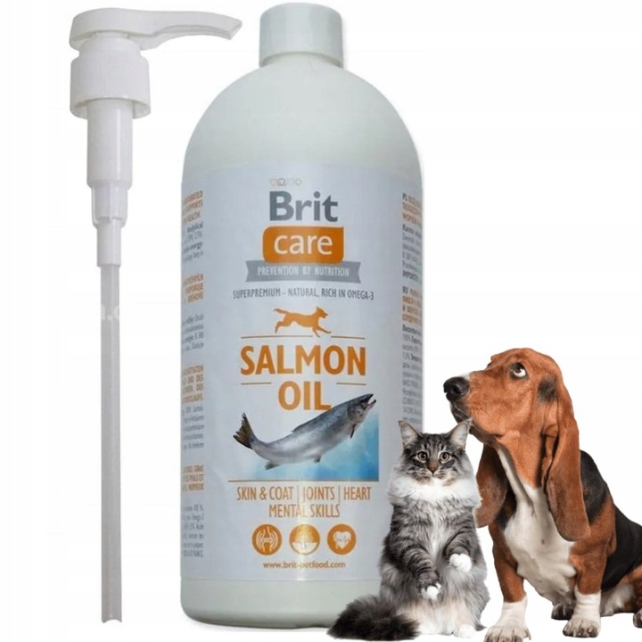 BRIT CARE Olej z łososia 1000ml z pompką