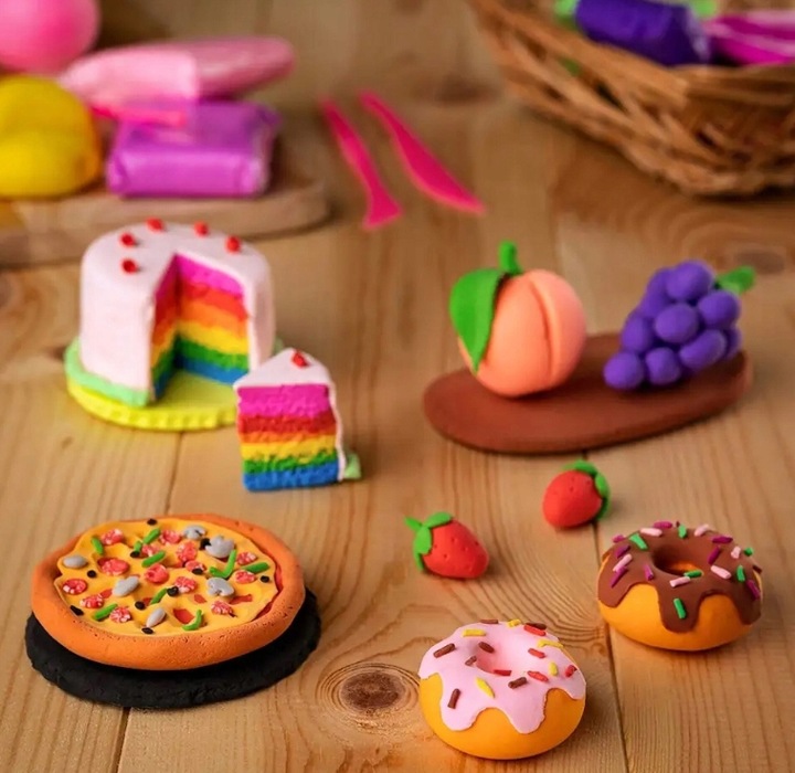 CIASTOLINA GLINA POLIMEROWA x96 PLASTELINA SENSO MASA PLAST. + AKCESORIA