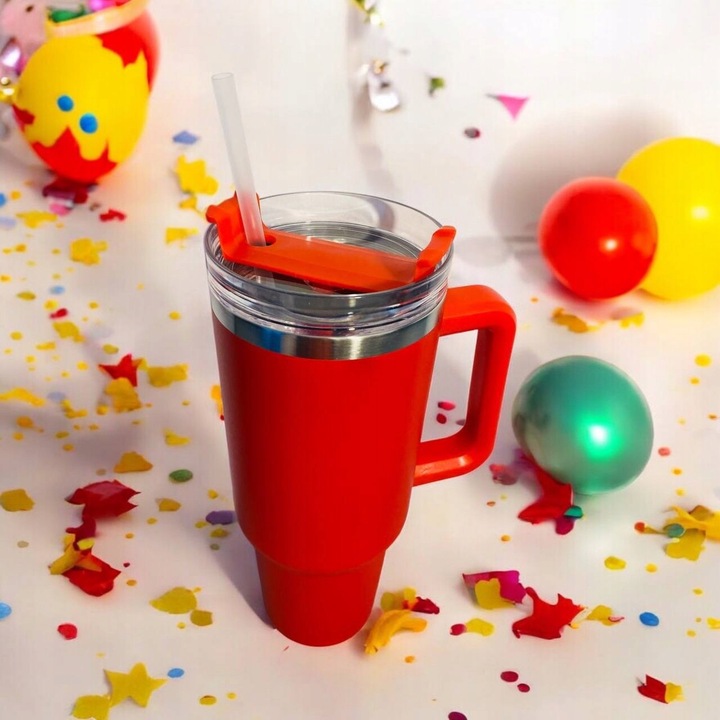 Kubek termiczny ze słomka kubki termiczne na kawę herbatę na napoi zimne