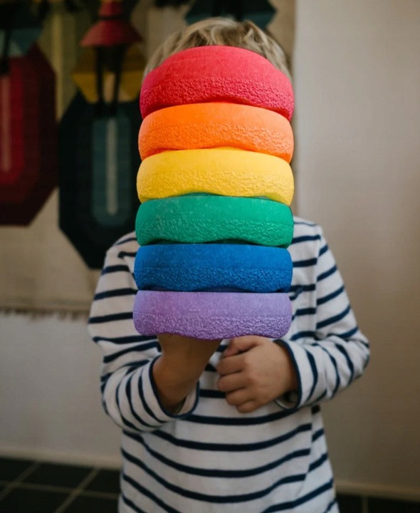 Zestaw 6 Krążków Kamieni Sensorycznych do Zabaw Ruchowych Nauka Równowagi