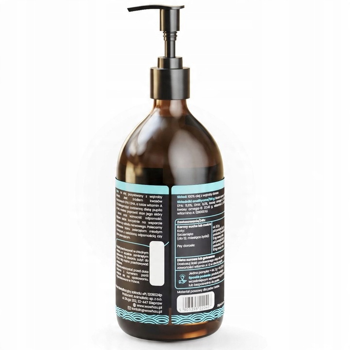 Oleje i tłuszcze dla kota, dla psa WOW! HAU olej 500 ml 1 szt.