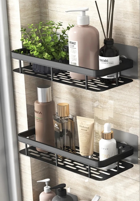 2 SZT PÓŁKA WISZĄCA SAMOPRZYLEPNA LOFT ŚCIENNA ŁAZIENKOWA POD PRYSZNIC