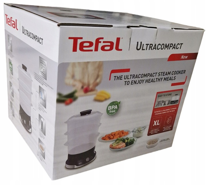Parowar TEFAL UltraCompact VC2048 800W 9L 3 pojemniki Szybkowar