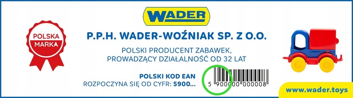 Traktor z przyczepą na konia Wader 35003