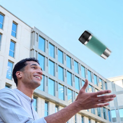 Kubek termiczny Classic Twist 0.36L zielony silikonowa osłona