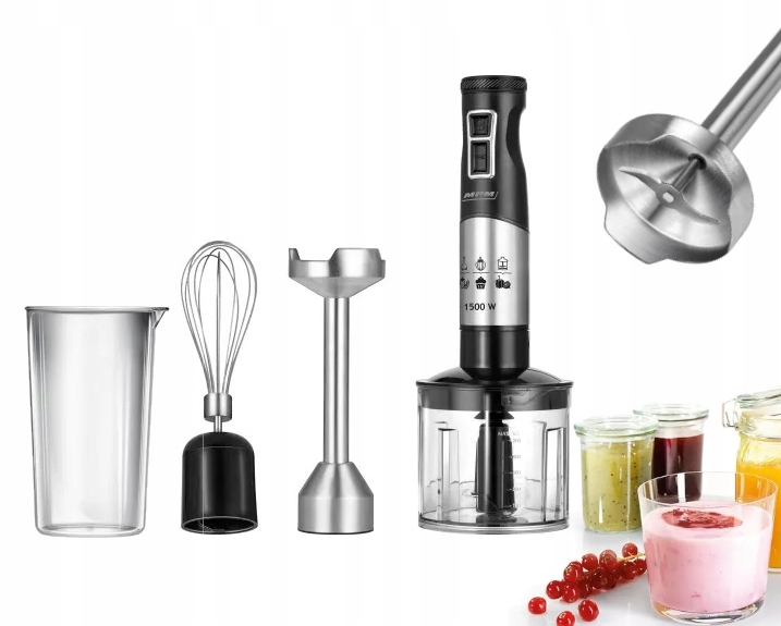 Blender ręczny MPM MBL-34 1500W Zestaw Regulacja prędkości