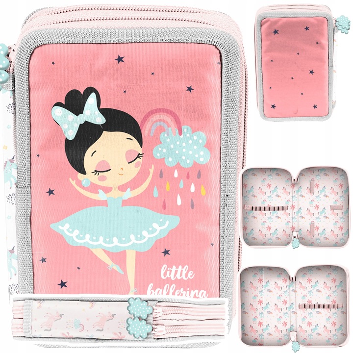 ZESTAW SZKOLNY 5-ELEMENTOWY TORNISTER DZIEWCZĘCY BALERINA BALETNICA PASO