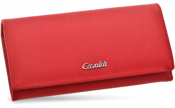 Cavaldi Duży Portfel Skórzany Damski Na Zatrzask Portmonetka Na Prezent