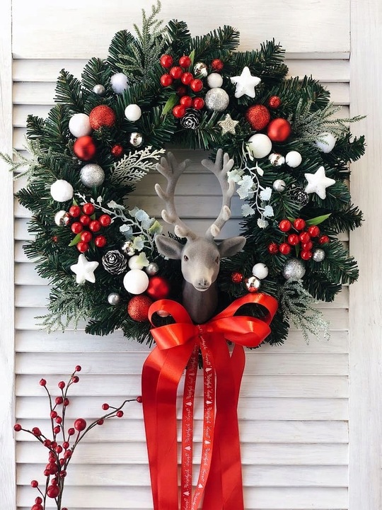 WIANEK ŚWIĄTECZNY BOŻE NARODZENIE WIENIEC NA DRZWI