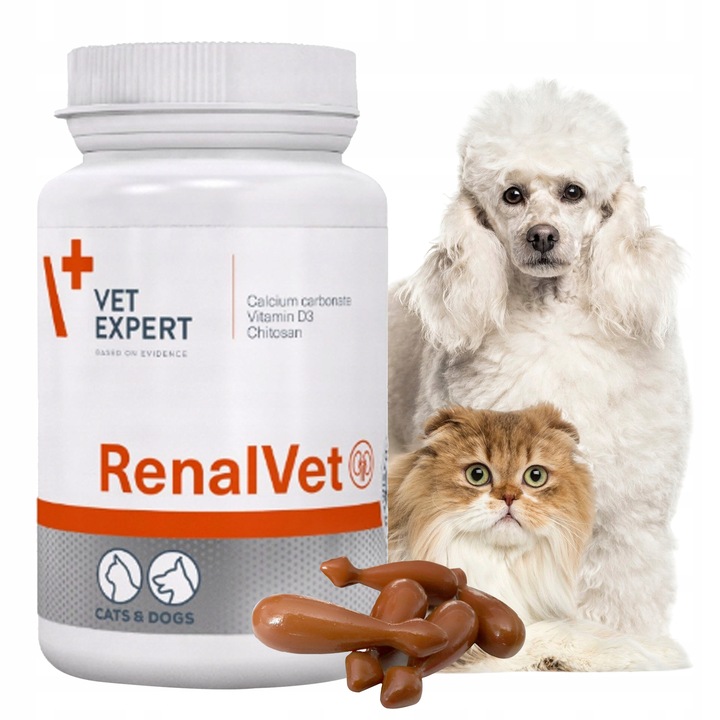 Preparat dla psów kotów na nerki Vet Expert Renalvet 60 kapsułek twist-off