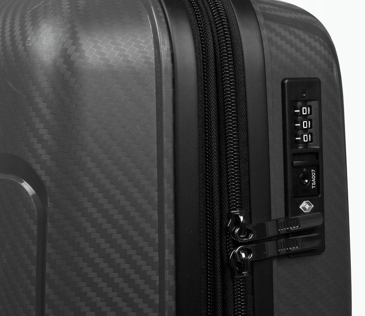 Duża walizka podróżna POSZERZANA +2 cm lekki trwały polipropylen Zamek TSA