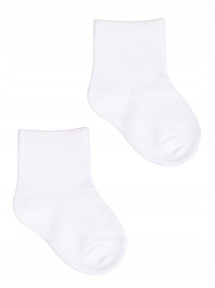 SKARPETKI NIEMOWLĘCE Z BAWEŁNY ORGANICZNEJ SKARPETY BIAŁE 3-PAK 0-3 m
