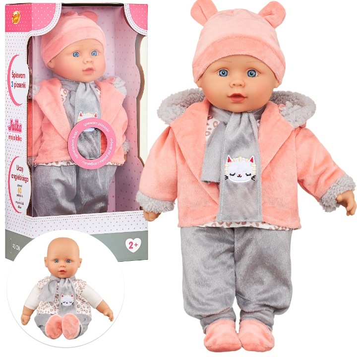 Smily Play Lalka Julka Interaktywna Bobas 40cm Mówi PL/ENG
