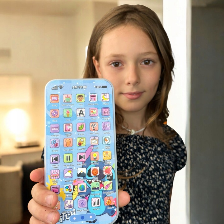 INTERAKTYWNY TELFON STICH DLA DZIECI USB C ŁADOWANY DŹWIĘKI NAUKA ZABAWKOWY