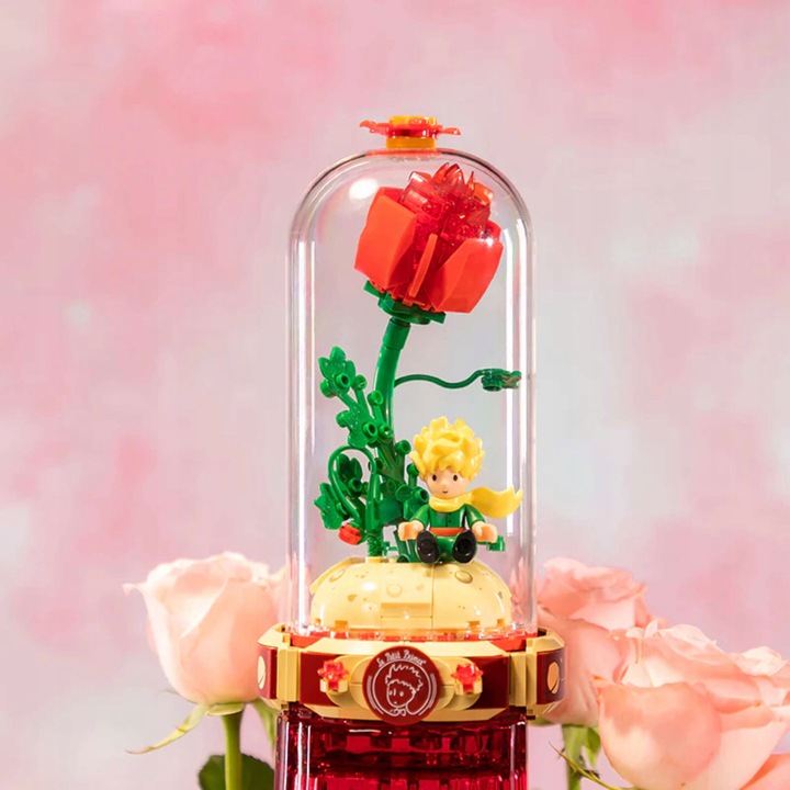 KLOCKI LICENCYJNE PANTASY MAŁY KSIĄŻĘ JEDYNA RÓŻA 211 EL. BAJKA KSIĄŻKA