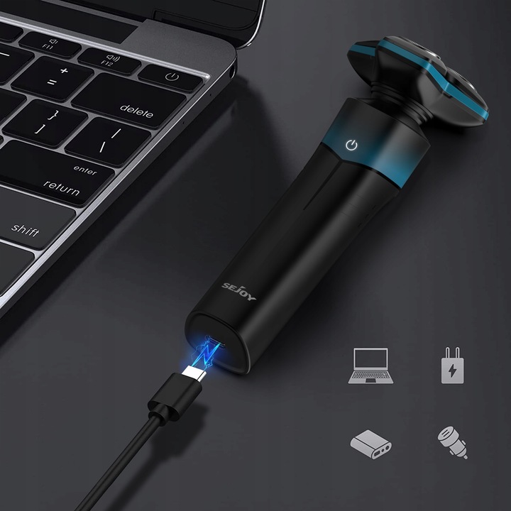 GOLARKA MĘSKA MASZYNKA DO GOLENIA TRYMER DO NOSA 5W1 Z OŚWIETLENIEM LED