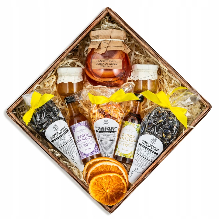Zestaw herbat UPOMINEK herbaty cytryna w syropie konfitura prezent upominek