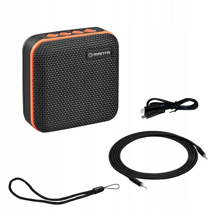 GŁOŚNIK BLUETOOTH Przenośny Bezprzewodowy z radiem MANTA SPK01GO MP3 USB FM