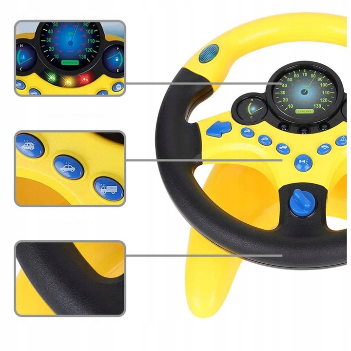KIEROWNICA DO AUTA INTERAKTYWNA SYMULATOR JAZDY SAMOCHODEM KRĘCI SIĘ 360