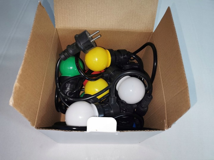 LAMPKI CHOINKOWE KULE DUŻE 10 led lampiony bombki z łączeniem kolorowe 5 cm