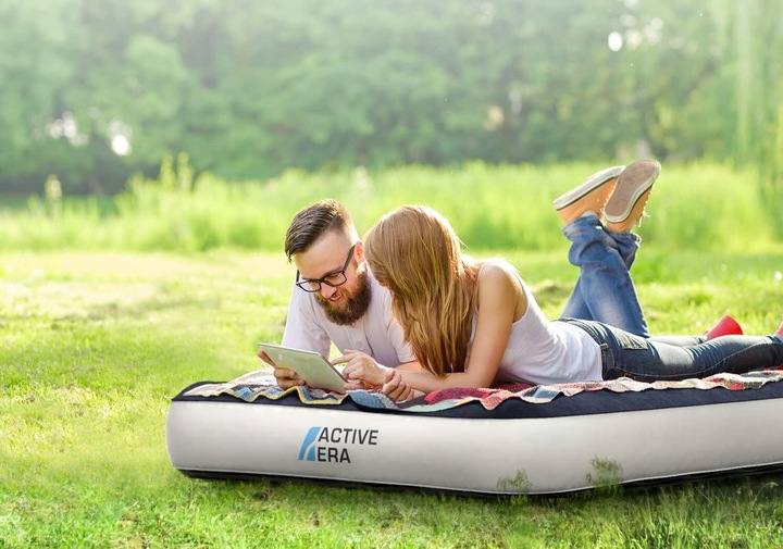 DMUCHANY MATERAC 200 x 100cm SAMOPOMPUJĄCY ZESTAW Z POMPKĄ