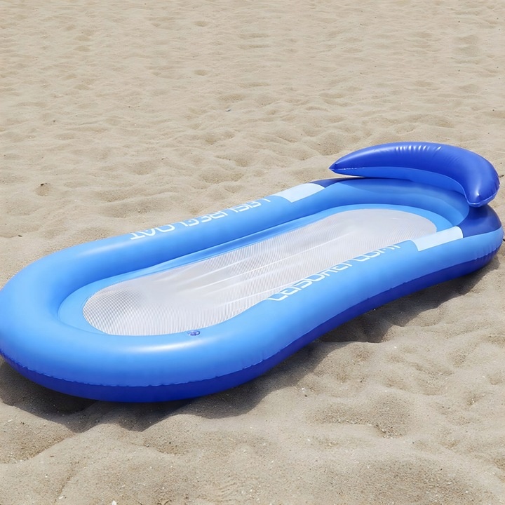 MATERAC do pływania dmuchany z siatką HAMAK WODNY leżak na basen plażę wode