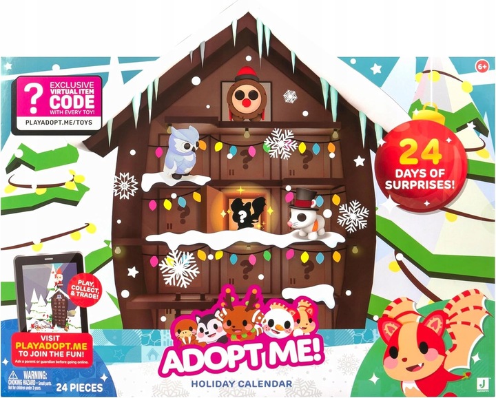 ADOPT ME! KALENDARZ ADWENTOWY FIGURKI ROBLOX +KOD DO GRY NA PRZEDMIOT