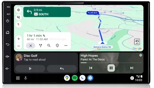 RADIO 2 DIN RDS BLUETOOTH ANDROID AUTO CARPLAY USB 7 CALI 4X50W