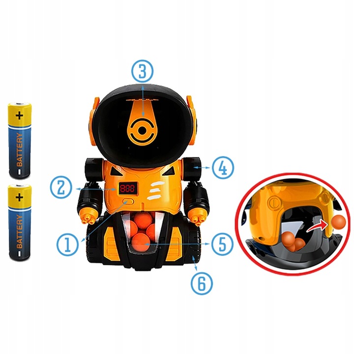 Zabawka Dla Dzieci Strzelanie do Celu Robot Roboschoot Licznik Punktów