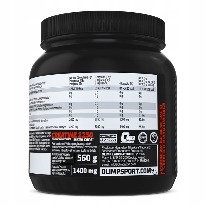 OLIMP CREATINE MC 400kap KREATYNA MONOHYDRAT