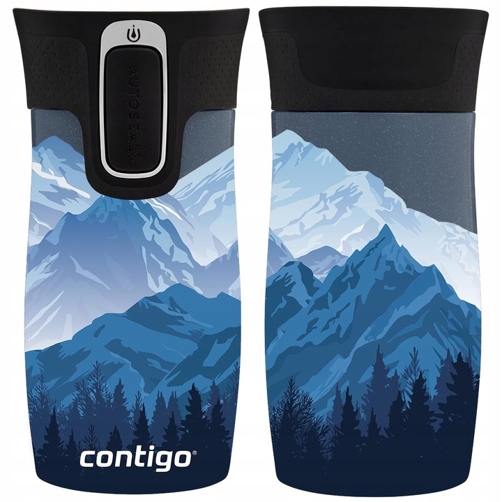 Kubek termiczny Contigo West Loop Mini 300ml - Niebieski metalik - Góry