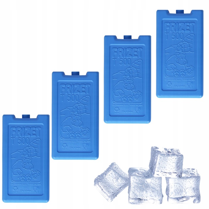 WKŁADY MROŻĄCE FRIZET DO LODÓWKA TURYSTYCZNA Wkład chłodzący 4x500ml żelowy