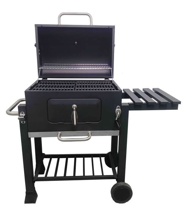 GRILL WĘGLOWY ANGULAR RUSZT ŻELIWNY + POKROWIEC