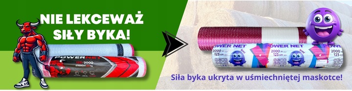 Siatka do bel POWER NET Beluś 123x2000m do słomy, siana, kiszonki