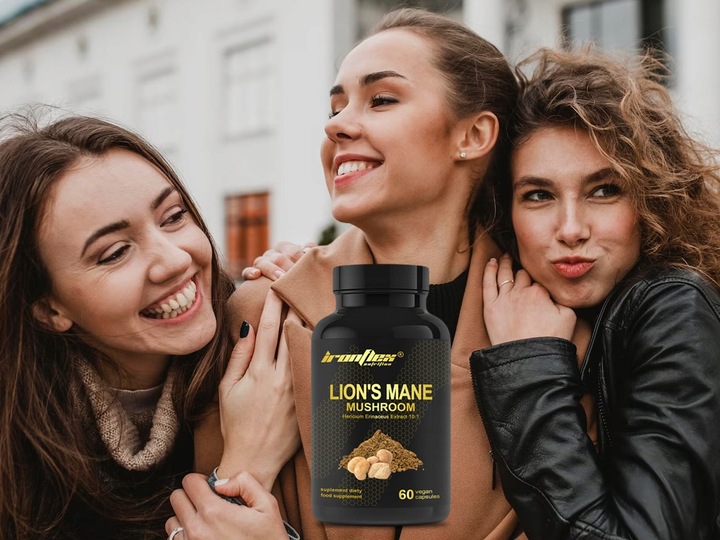 IRONFLEX LION'S MANE 60 kap 500mg SOPLÓWKA JEŻOWATA 10:1 KONCENTRACJA STRES