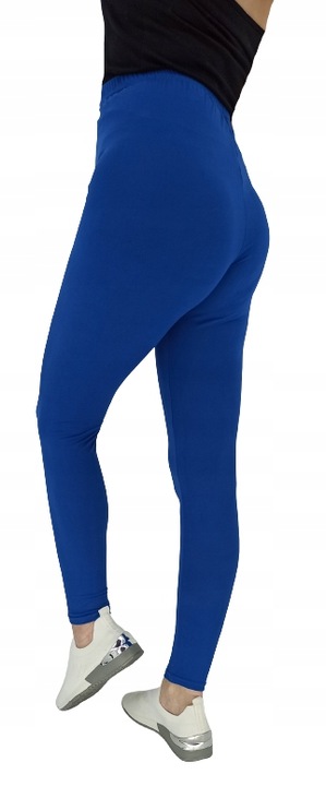 Leginsy długie damskie niebieskie bambusowe 4XL