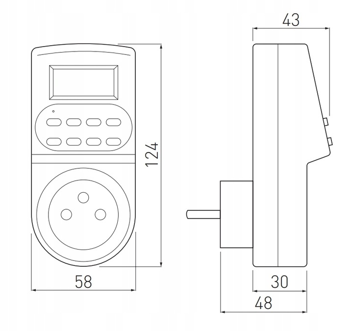 Programator czasowy tygodniowy, elektroniczny, max. 3500W, IP20, biały, GTV