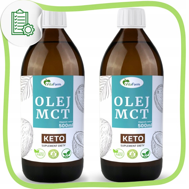 OLEJ MCT Z KOKOSA 2x500ml DIETA KETO
