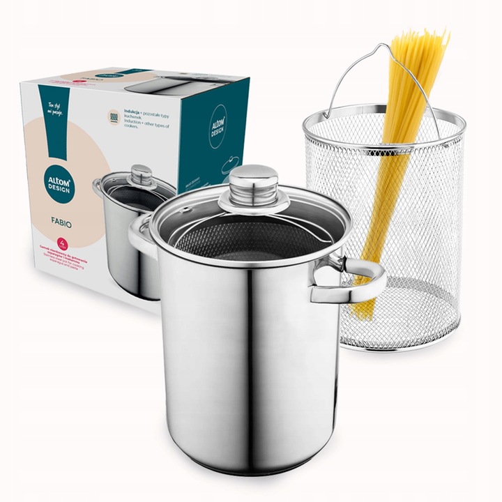 Garnek do gotowania spaghetti makaronu wysoki i SITKO Altom 4L INDUKCJA GAZ