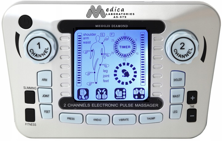ELEKTROSTYMULATOR TENS EMS ELEKTRODY 3 RODZAJE+BAT
