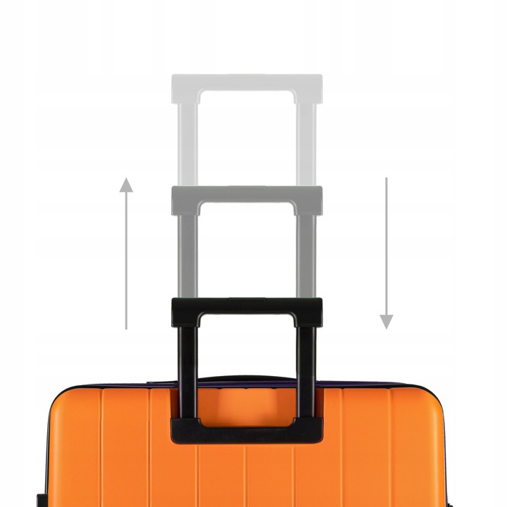 Walizka Kabinowa, Ciche i Skrętne Kółka 360°, Zamek TSA, ABS, Pomarańczowy