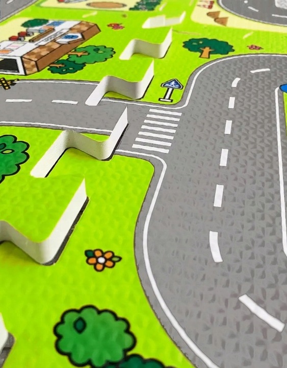 PUZZLE PIANKOWE MATA MIASTO ULICE DROGI 18EL DUŻE