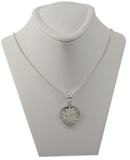 Łańcuszek Srebrny Wenecjana z Medalikiem Serduszko pr 925 Grawer Gratis