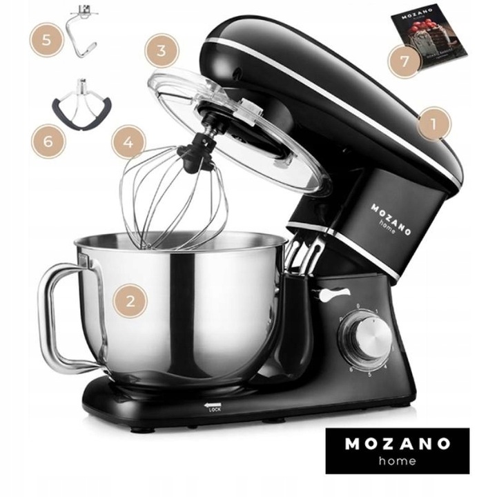 ROBOT KUCHENNY MIKSER PLANETARNY MISA 6.2L MOCNY 3 MIESZADŁA + PRZEPISY